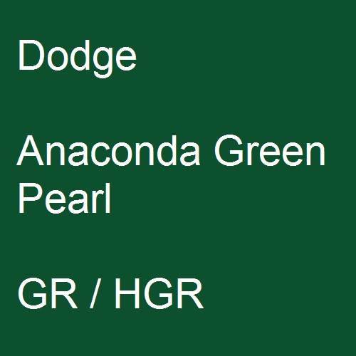 Dodge, Anaconda Green Pearl, GR / HGR.